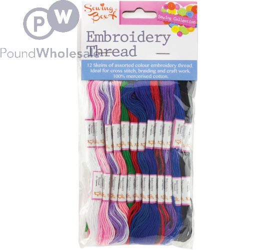 Wholesale Embroidery Thread 12 Colours Pound Wholesale