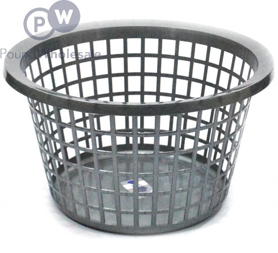 Wholesale Round Laundry Basket Silver Pound Wholesale