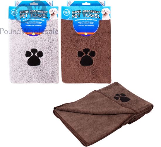 Wholesale World Of Pets Microfibre Pet Towel Assorted Colours 100cm X