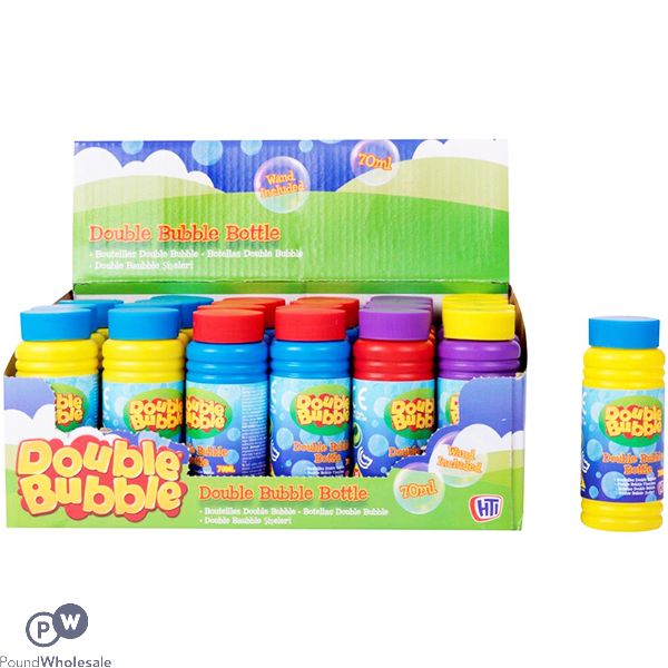 Double Bubble Solution Bottle 70ml Cdu Assorted Colours