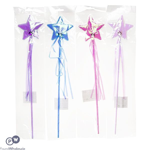 MERMAID STAR STAFF 40CM ASSORTED COLOURS