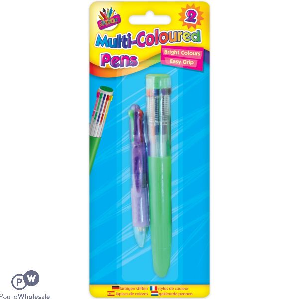 Artbox Multi-coloured Retractable Pens - One Large 1 Small