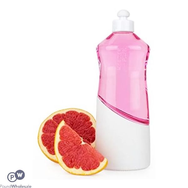 Dish Soap Reusable Bottle With 2 Refill Grapefruit Soaps