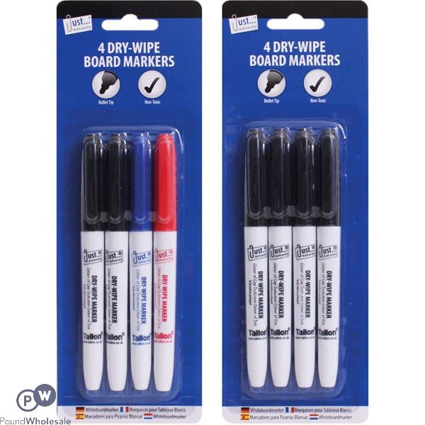 Dry Wipe Board Markers Pk/4