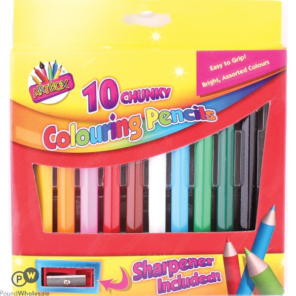 Artbox Chunky Colouring Pencils Assorted Colours 10 Pack