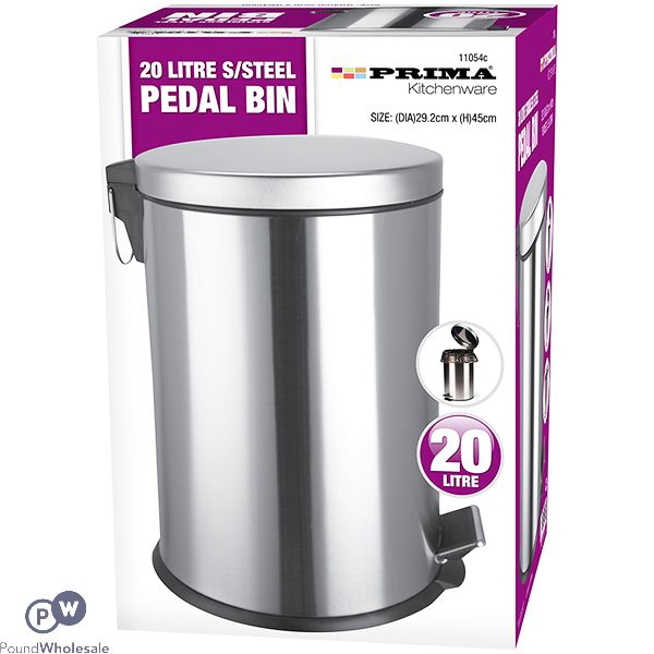 Prima Stainless Steel Pedal Bin 20l