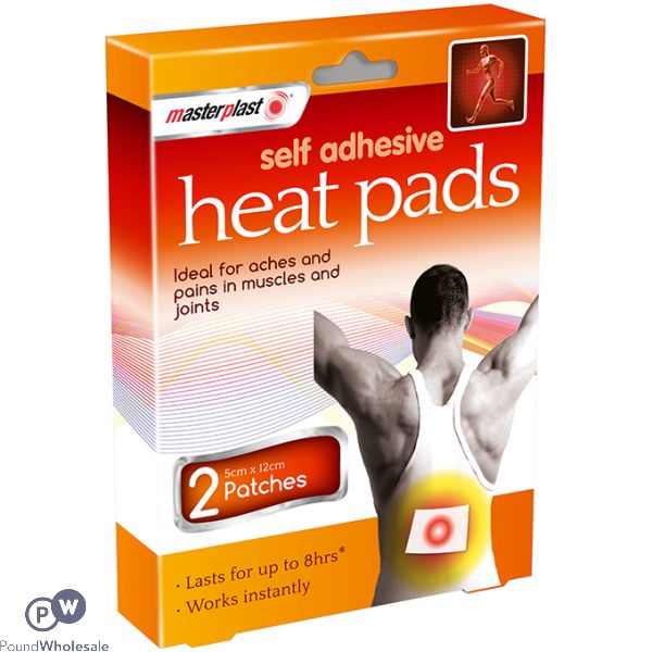Masterplast Self Adhesive Heat Pads 2 Pack 5cm X 12cm