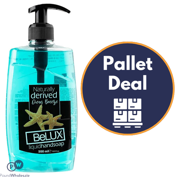 Belux Natural Ocean Breeze Liquid Hand Soap 500ml Pallet Deal