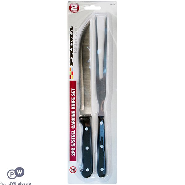 Prima Stainless Steel Carving Knife Set 2pc