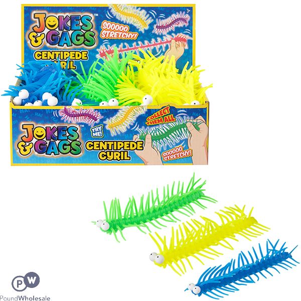 Jokes & Gags Centipede Cyril Assorted Colours CDU