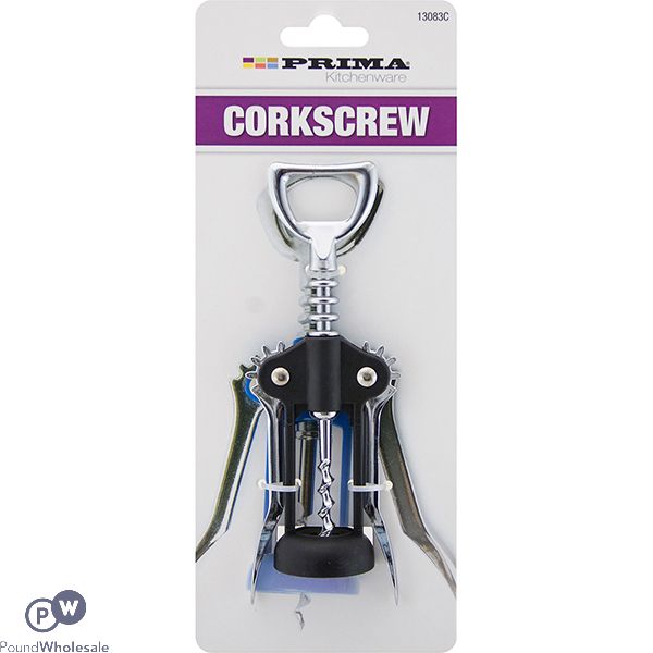 Prima Black Plated Chrome Corkscrew