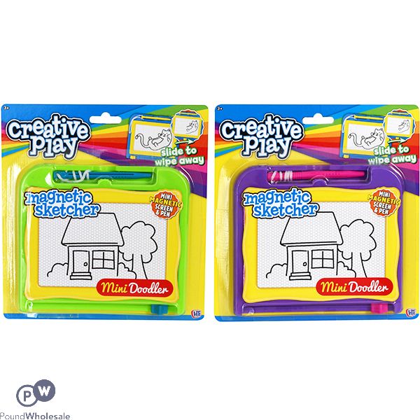 Creative Play Mini Doodler Magnetic Sketcher Assorted Colours