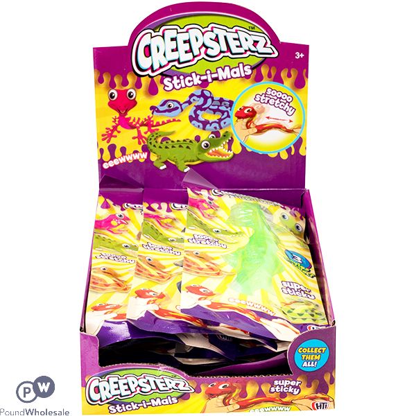 Creepsterz Stick-i-mais Stretchy Lizard Gel Toys Cdu Assorted