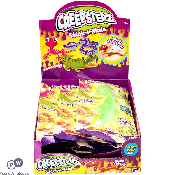 CREEPSTERZ STICK-I-MAIS STRETCHY LIZARD GEL TOYS CDU ASSORTED