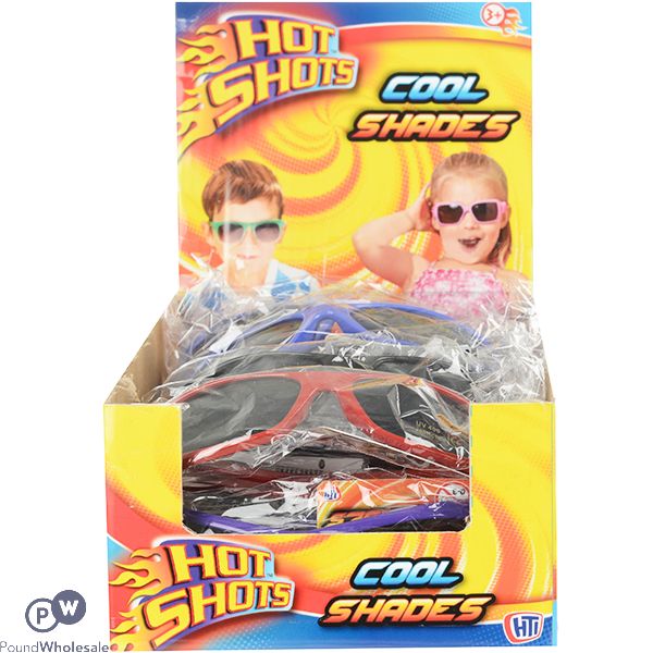 HOT SHOTS UV 400 KIDS SUNGLASSES CDU ASSORTED COLOURS