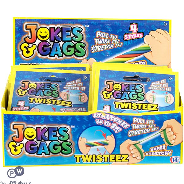 Jokes & Gags Twisteez Stretch Toy CDU Assorted Colours