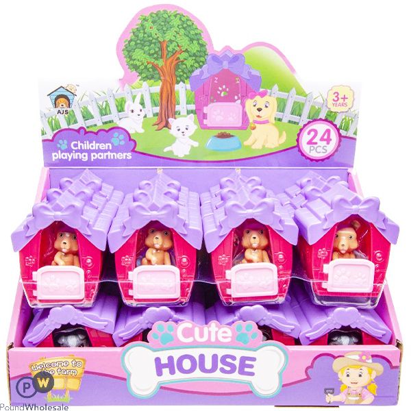 Cute Pet House Play Set Cdu Assorted