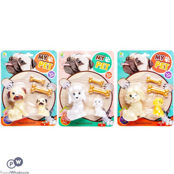 My Pet Dog & Puppy Toys Play Set 4pc Assorted