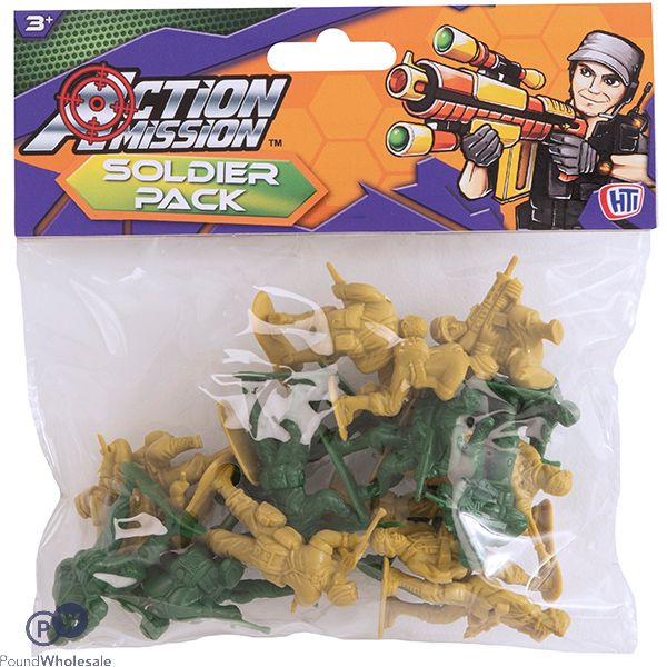 ACTION MISSION ASSORTED MINI TOY SOLDIER FIGURINES PACK