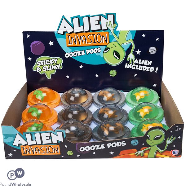 Alien Invasion Alien Ufo Ooze Pods Cdu Assorted Colours