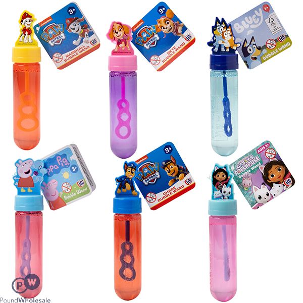 Branded Bubble Wand Bottle 30ml Assorted