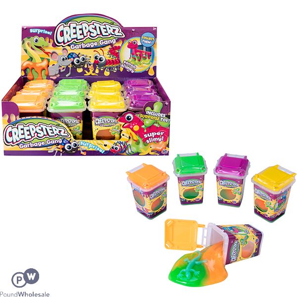Creepsterz Garbage Gang Slime Bin Toy CDU Assorted