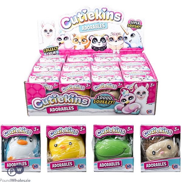 Cutiekins Super Squishy Adorables Toys CDU Assorted
