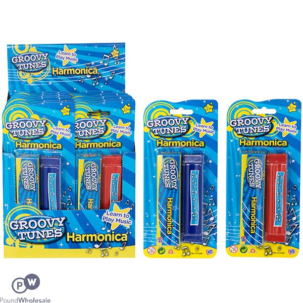 Groovy Tunes Harmonica Cdu Assorted Colours