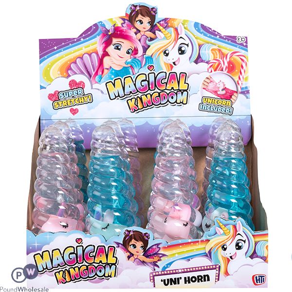 Magical Kingdom Unicorn Horn Squish Toy Cdu Assorted Colours