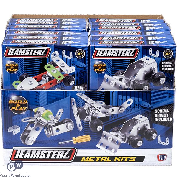 Teamsterz Metal Vehicle Construction Kits CDU Assorted