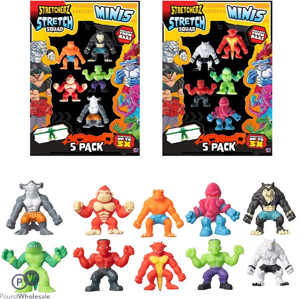 Stretcherz Stretch Squad Mini Toys 5 Pack Assorted