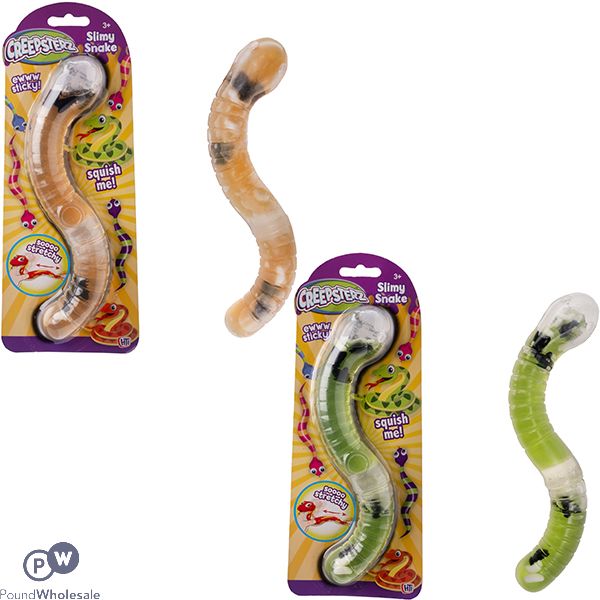 Creepsterz Stretchy Slimy Snake Squish Toy Assorted Colours