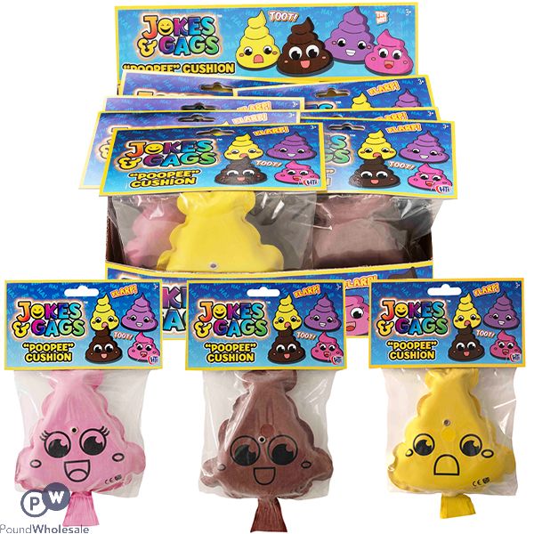 Jokes & Gags Poopee Cushion Cdu Assorted Colours