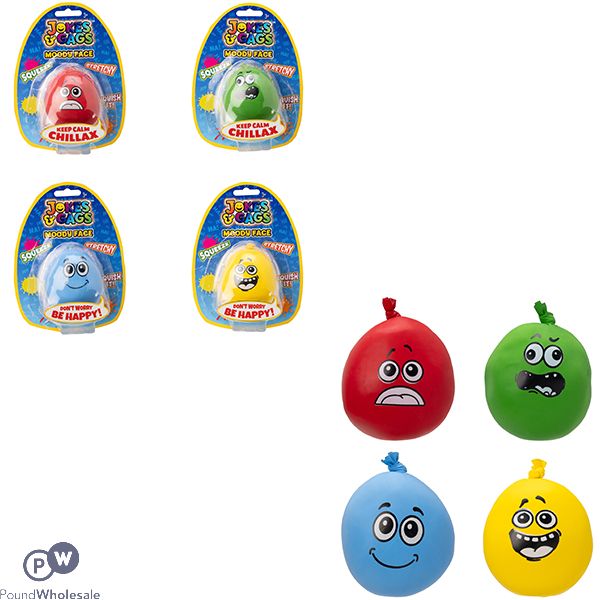 Jokes & Gags Moody Face Squish Toys Assorted
