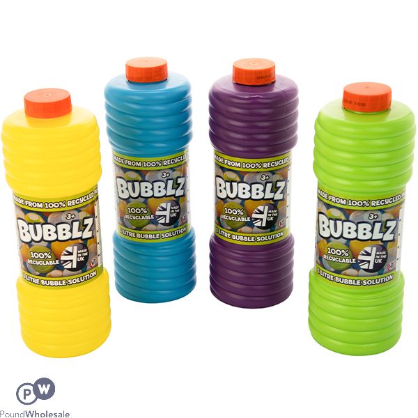 Bubblz Bubble Solution 1l Assorted Colours