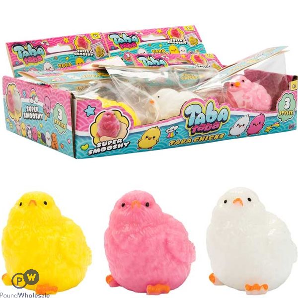 Taba Chicks Super Smooshy Squish Toy Cdu Assorted Colours