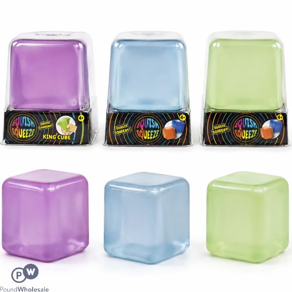 Squish Squeeze Mega Cube Squish Toy 8cm Assorted Colours
