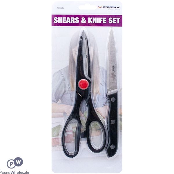 Prima Kitchen Scissors & Paring Knife Set 2pc