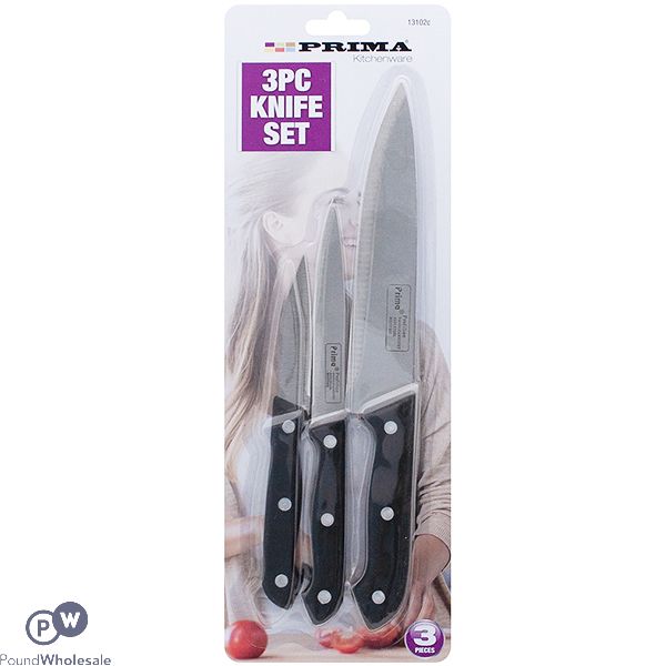 Prima Assorted Kitchen Knife Set 3pc