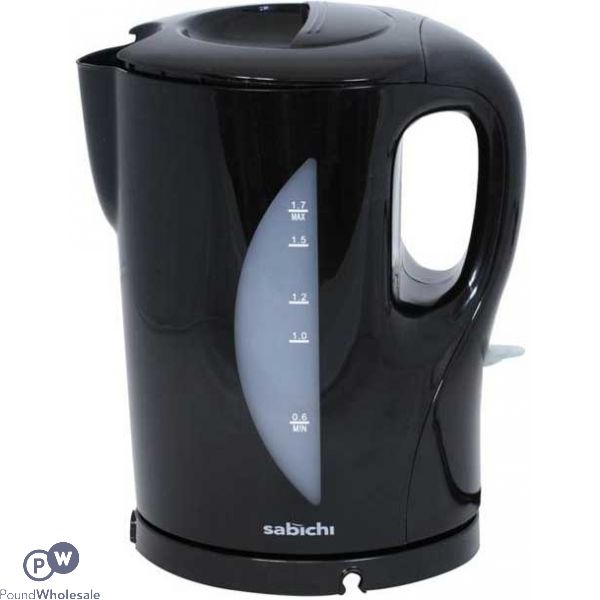 Sabichi 1.7 Litre Cordless Kettle Black