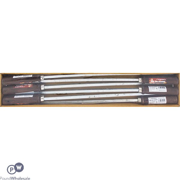 PRIMA WOODEN HANDLE BBQ SKEWERS 8MM CDU