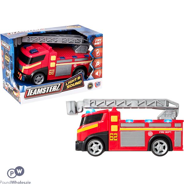 TEAMSTERZ LIGHT UP & SOUND FIRE ENGINE TOY