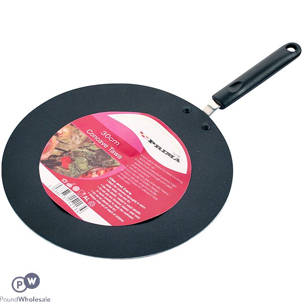 PRIMA EASY-GRIP NON-STICK CONCAVE TAWA 30CM