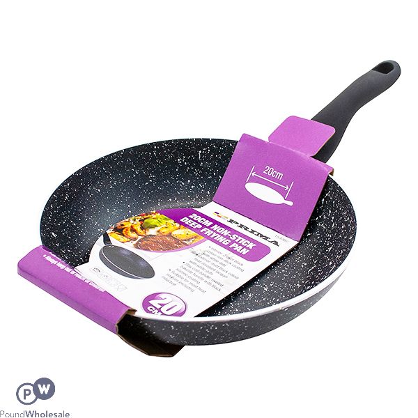 PRIMA NON-STICK DEEP BLACK FRYING PAN 20CM