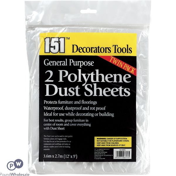 151 General Purpose Polythene Dust Sheets