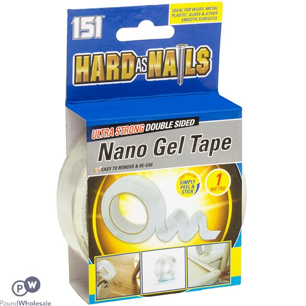 151 HARD AS NAILS DOUBLE-SIDED NANO GEL TAPE 1M