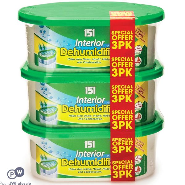 151 Interior Dehumidifier 250ml 3 Pack