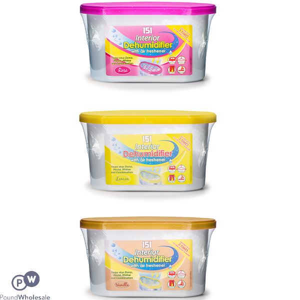 151 Scented Interior Dehumidifier With Air Freshener 400ml Assorted Fragrances