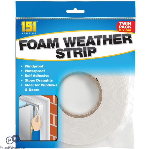 151 FOAM WEATHER STRIPS 2 X 5M