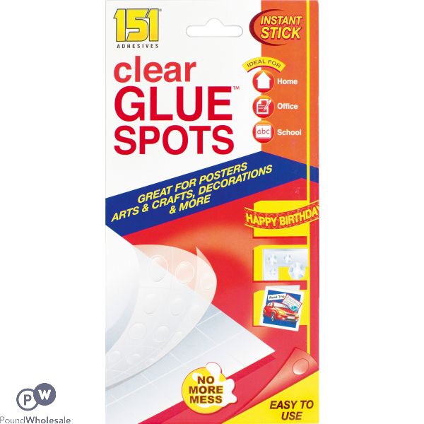 151 Instant Stick Clear Glue Spots 112pc
